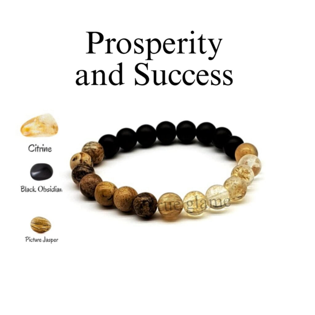 Certified Bracelet Prosperity Abundance Prosperity, Good Fortune Bracelet, Success Bracelet Attract Wealth Stones Bracelet,8 mm Crystal Bracelet