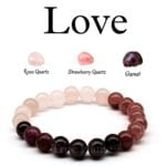 Attracting LOVE Crystal Bracelet, Magnetic Love Intention Bracelet, Love Stone Bracelet -Love Bracelet – Crystals to Attract Love