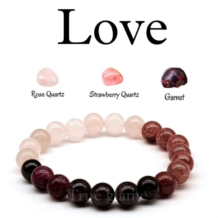 Attracting LOVE Crystal Bracelet, Magnetic Love Intention Bracelet, Love Stone Bracelet -Love Bracelet – Crystals to Attract Love