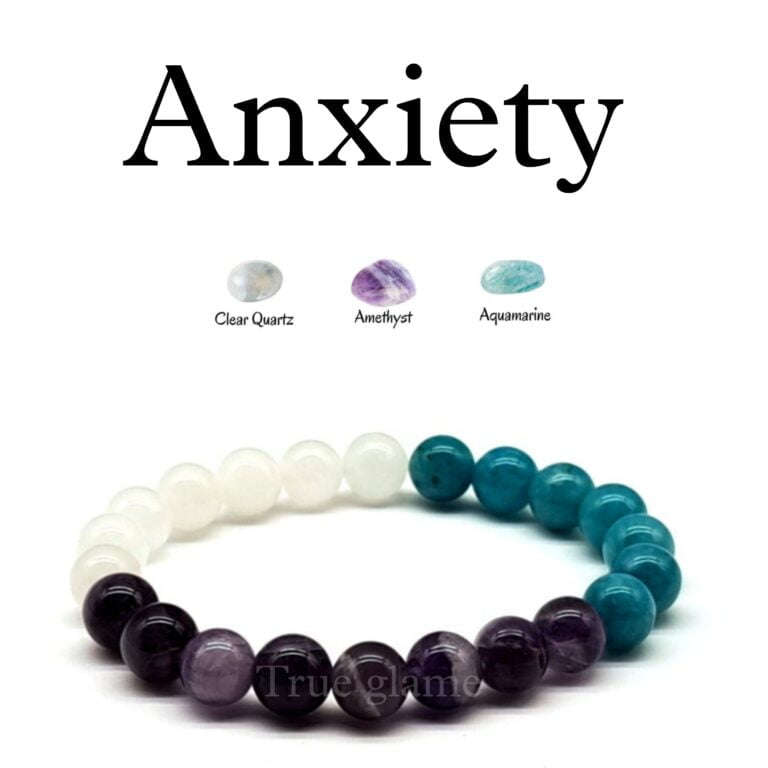 Shop Depression bracelet in lepidolite, smoky quartz, sunstone, hematite, anxiety bracelet, healing stone, anti-stress bracelet