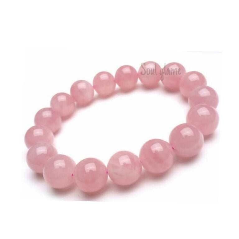 Rose Quartz Bracelet Certified For Unconditional Love And Healing