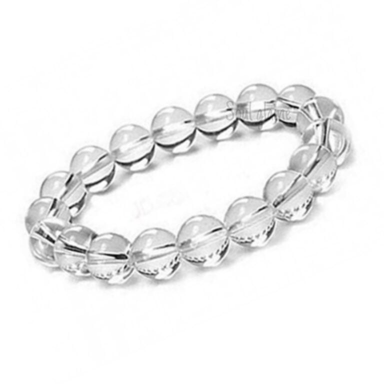 Certified Clear Quartz 8mm Natural Stone Bracelet